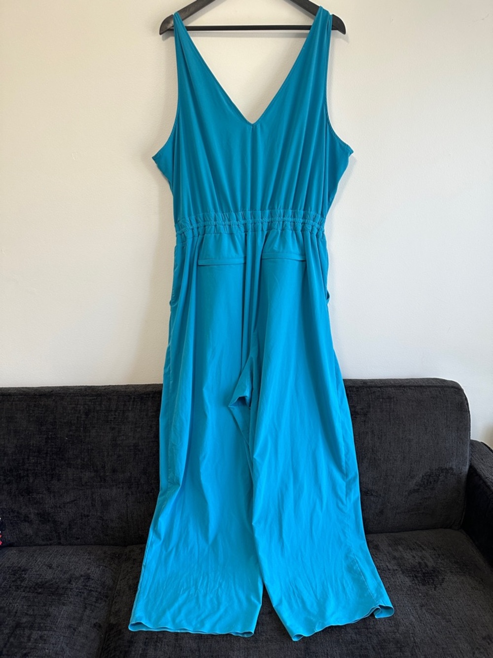 NWOT Athleta Balance Blue Sleeveless V-Neck Wide legs Jumpsuit 2X - Picture 4 of 8